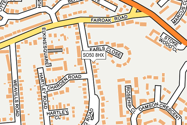 SO50 8HX map - OS OpenMap – Local (Ordnance Survey) SO50 8HX map - OS OpenMap – Local (Ordnance Survey)