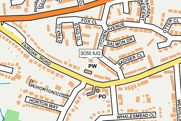 SO50 8JQ map - OS OpenMap – Local (Ordnance Survey) SO50 8JQ map - OS OpenMap – Local (Ordnance Survey)