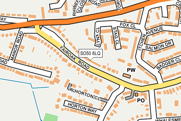 SO50 8LQ map - OS OpenMap – Local (Ordnance Survey) SO50 8LQ map - OS OpenMap – Local (Ordnance Survey)