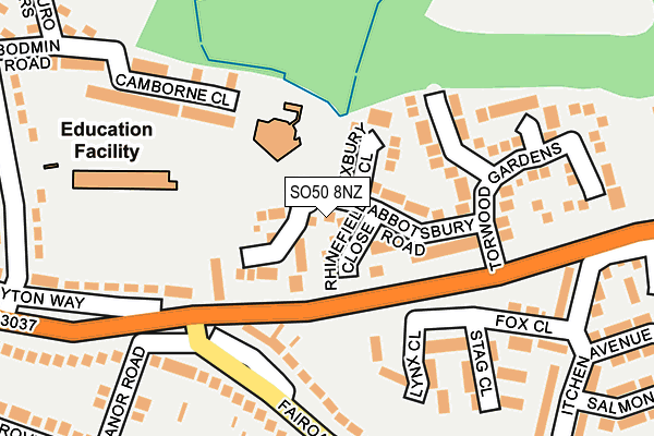 SO50 8NZ map - OS OpenMap – Local (Ordnance Survey)