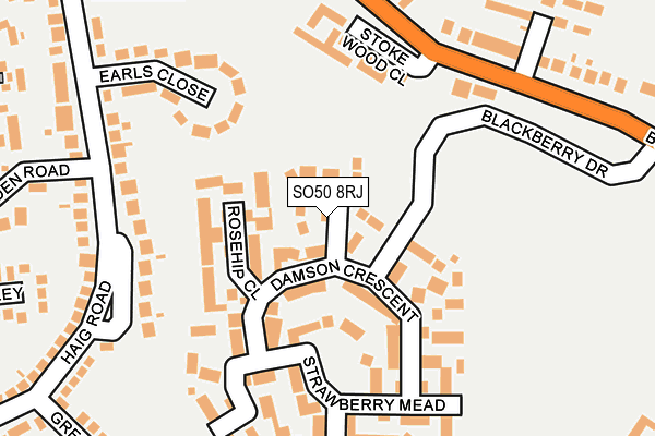 SO50 8RJ map - OS OpenMap – Local (Ordnance Survey) SO50 8RJ map - OS OpenMap – Local (Ordnance Survey)
