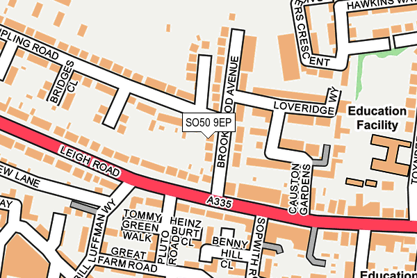 SO50 9EP map - OS OpenMap – Local (Ordnance Survey) SO50 9EP map - OS OpenMap – Local (Ordnance Survey)
