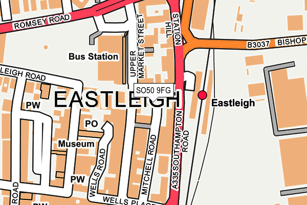 SO50 9FG map - OS OpenMap – Local (Ordnance Survey) SO50 9FG map - OS OpenMap – Local (Ordnance Survey)