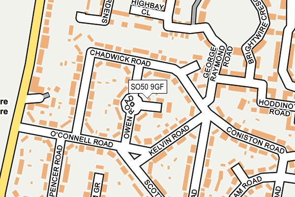 SO50 9GF map - OS OpenMap – Local (Ordnance Survey) SO50 9GF map - OS OpenMap – Local (Ordnance Survey)