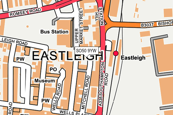 SO50 9YW map - OS OpenMap – Local (Ordnance Survey) SO50 9YW map - OS OpenMap – Local (Ordnance Survey)