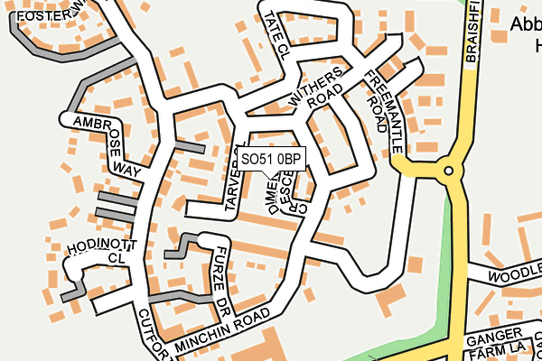SO51 0BP map - OS OpenMap – Local (Ordnance Survey) SO51 0BP map - OS OpenMap – Local (Ordnance Survey)