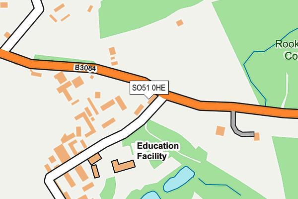 SO51 0HE map - OS OpenMap – Local (Ordnance Survey) SO51 0HE map - OS OpenMap – Local (Ordnance Survey)