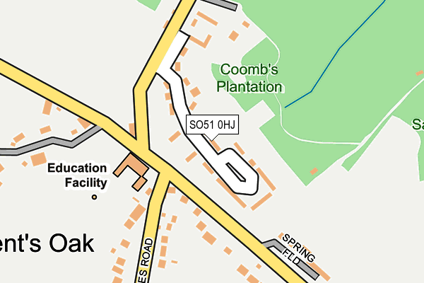 SO51 0HJ map - OS OpenMap – Local (Ordnance Survey) SO51 0HJ map - OS OpenMap – Local (Ordnance Survey)