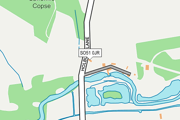 SO51 0JR map - OS OpenMap – Local (Ordnance Survey)