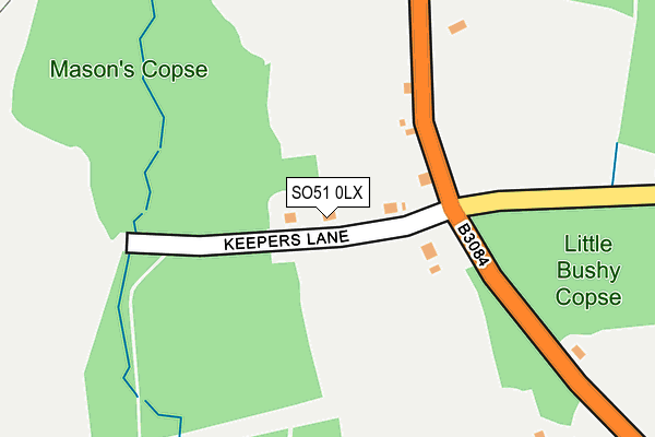 SO51 0LX map - OS OpenMap – Local (Ordnance Survey) SO51 0LX map - OS OpenMap – Local (Ordnance Survey)