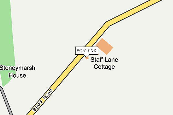SO51 0NX map - OS OpenMap – Local (Ordnance Survey) SO51 0NX map - OS OpenMap – Local (Ordnance Survey)