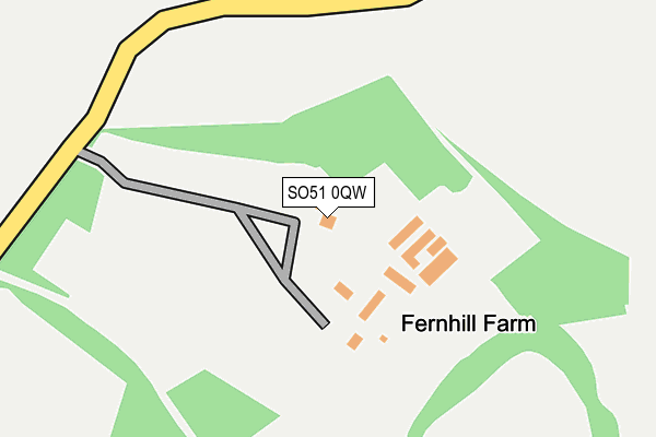 SO51 0QW map - OS OpenMap – Local (Ordnance Survey)