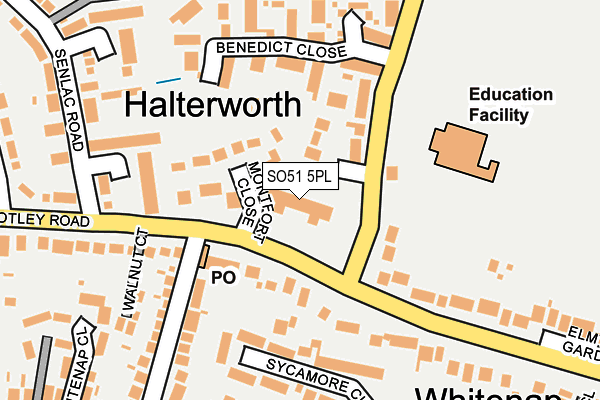 SO51 5PL map - OS OpenMap – Local (Ordnance Survey) SO51 5PL map - OS OpenMap – Local (Ordnance Survey)