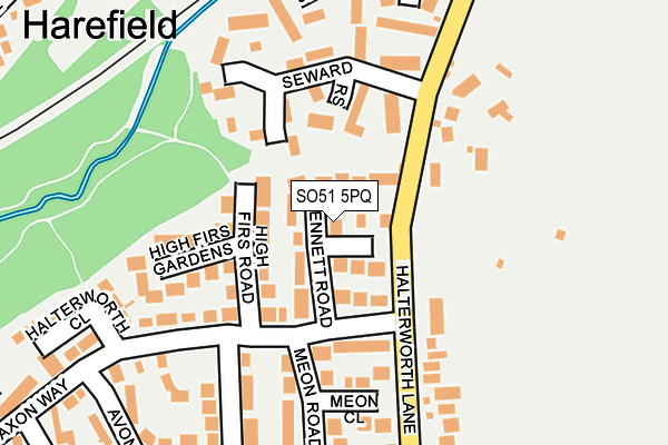 SO51 5PQ map - OS OpenMap – Local (Ordnance Survey) SO51 5PQ map - OS OpenMap – Local (Ordnance Survey)