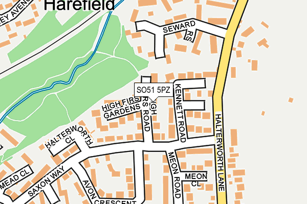 SO51 5PZ map - OS OpenMap – Local (Ordnance Survey) SO51 5PZ map - OS OpenMap – Local (Ordnance Survey)
