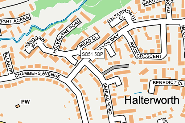SO51 5QP map - OS OpenMap – Local (Ordnance Survey) SO51 5QP map - OS OpenMap – Local (Ordnance Survey)