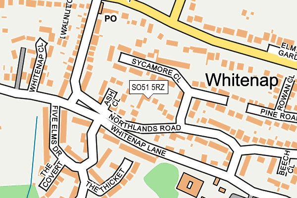 SO51 5RZ map - OS OpenMap – Local (Ordnance Survey) SO51 5RZ map - OS OpenMap – Local (Ordnance Survey)