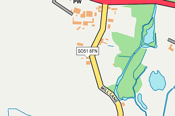 SO51 6FN map - OS OpenMap – Local (Ordnance Survey) SO51 6FN map - OS OpenMap – Local (Ordnance Survey)