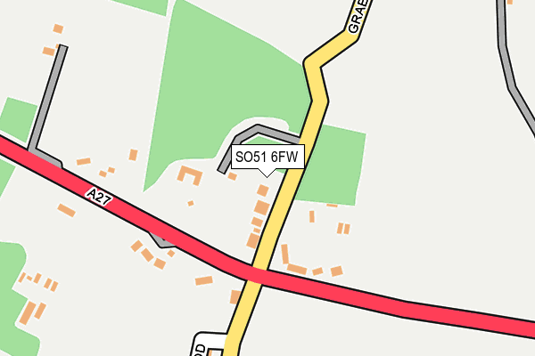 SO51 6FW map - OS OpenMap – Local (Ordnance Survey) SO51 6FW map - OS OpenMap – Local (Ordnance Survey)