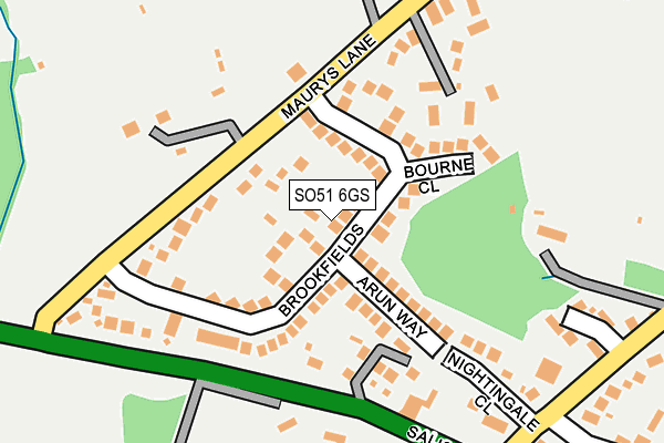 SO51 6GS map - OS OpenMap – Local (Ordnance Survey) SO51 6GS map - OS OpenMap – Local (Ordnance Survey)