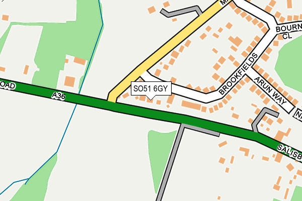 SO51 6GY map - OS OpenMap – Local (Ordnance Survey) SO51 6GY map - OS OpenMap – Local (Ordnance Survey)