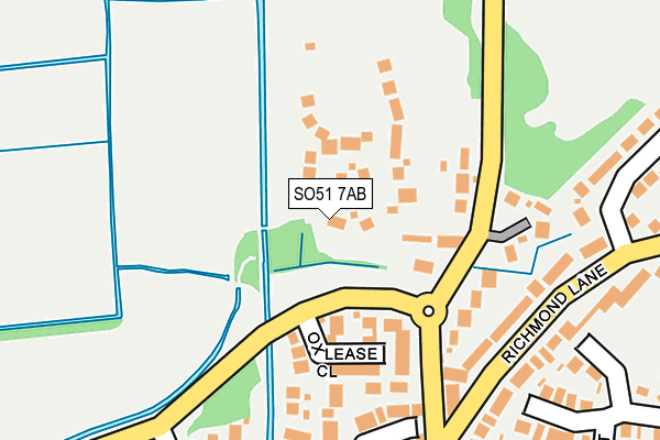 SO51 7AB map - OS OpenMap – Local (Ordnance Survey) SO51 7AB map - OS OpenMap – Local (Ordnance Survey)