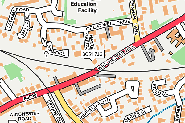 SO51 7JG map - OS OpenMap – Local (Ordnance Survey) SO51 7JG map - OS OpenMap – Local (Ordnance Survey)