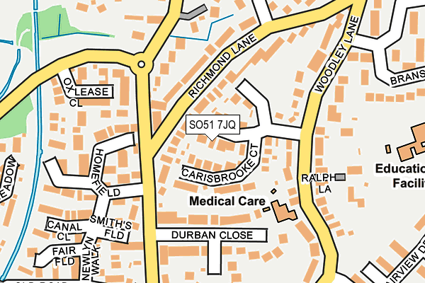 SO51 7JQ map - OS OpenMap – Local (Ordnance Survey) SO51 7JQ map - OS OpenMap – Local (Ordnance Survey)