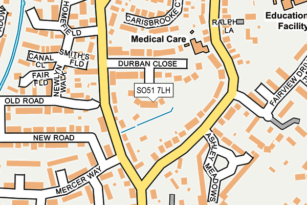 SO51 7LH map - OS OpenMap – Local (Ordnance Survey)