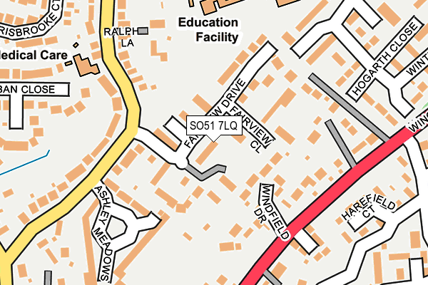 SO51 7LQ map - OS OpenMap – Local (Ordnance Survey) SO51 7LQ map - OS OpenMap – Local (Ordnance Survey)
