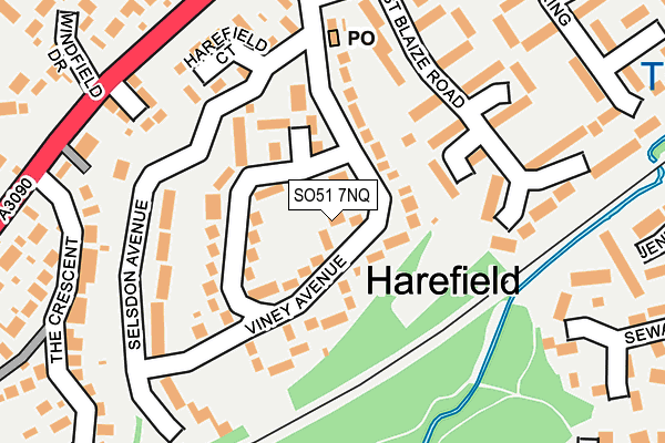 SO51 7NQ map - OS OpenMap – Local (Ordnance Survey)