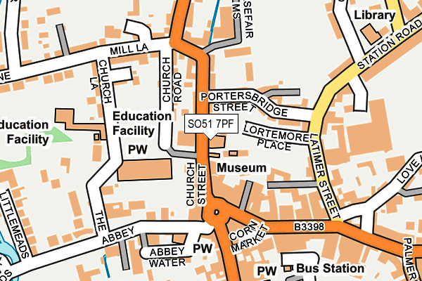 SO51 7PF map - OS OpenMap – Local (Ordnance Survey) SO51 7PF map - OS OpenMap – Local (Ordnance Survey)