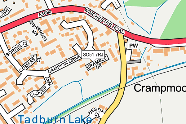 SO51 7RJ map - OS OpenMap – Local (Ordnance Survey) SO51 7RJ map - OS OpenMap – Local (Ordnance Survey)