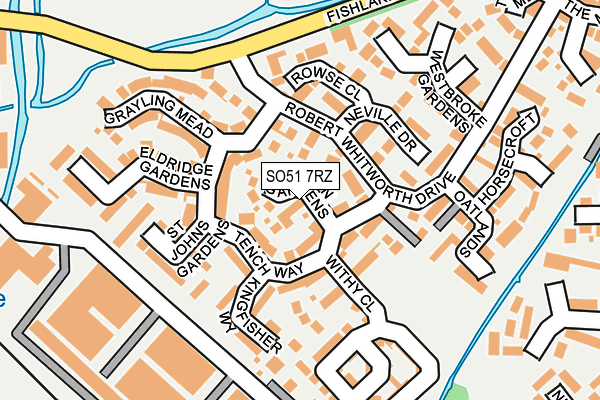 SO51 7RZ map - OS OpenMap – Local (Ordnance Survey) SO51 7RZ map - OS OpenMap – Local (Ordnance Survey)