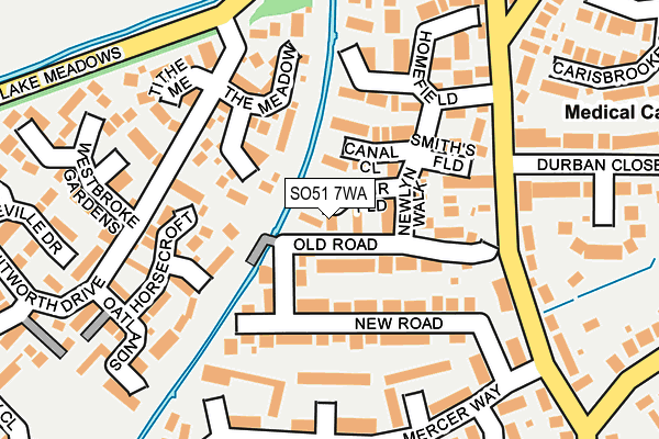 SO51 7WA map - OS OpenMap – Local (Ordnance Survey) SO51 7WA map - OS OpenMap – Local (Ordnance Survey)