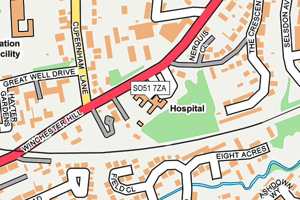 SO51 7ZA map - OS OpenMap – Local (Ordnance Survey) SO51 7ZA map - OS OpenMap – Local (Ordnance Survey)