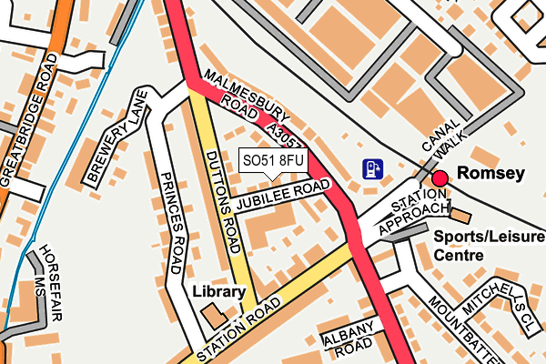 SO51 8FU map - OS OpenMap – Local (Ordnance Survey) SO51 8FU map - OS OpenMap – Local (Ordnance Survey)