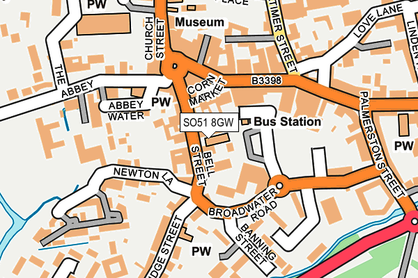 SO51 8GW map - OS OpenMap – Local (Ordnance Survey) SO51 8GW map - OS OpenMap – Local (Ordnance Survey)