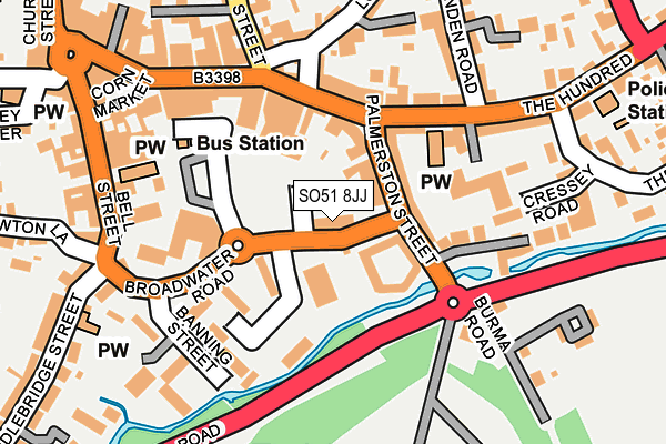 SO51 8JJ map - OS OpenMap – Local (Ordnance Survey) SO51 8JJ map - OS OpenMap – Local (Ordnance Survey)