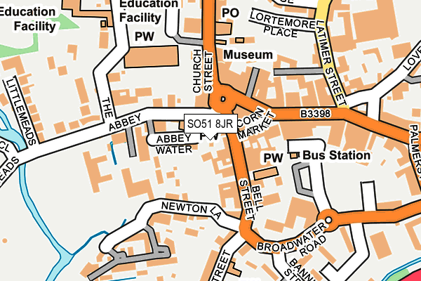 SO51 8JR map - OS OpenMap – Local (Ordnance Survey) SO51 8JR map - OS OpenMap – Local (Ordnance Survey)