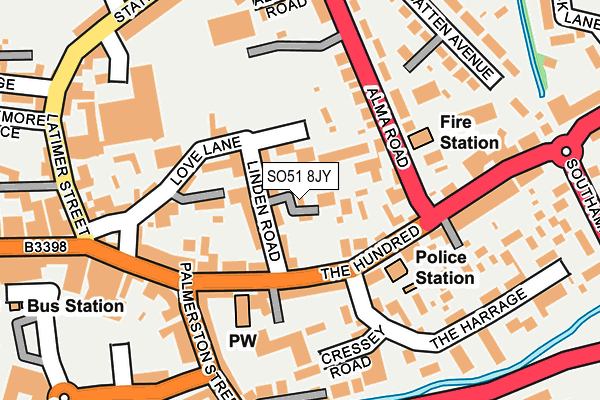 SO51 8JY map - OS OpenMap – Local (Ordnance Survey) SO51 8JY map - OS OpenMap – Local (Ordnance Survey)