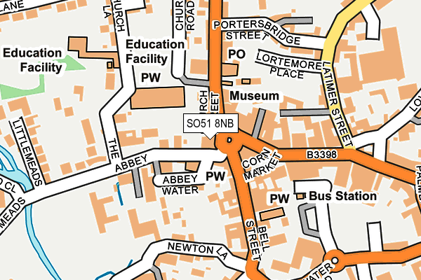 SO51 8NB map - OS OpenMap – Local (Ordnance Survey) SO51 8NB map - OS OpenMap – Local (Ordnance Survey)
