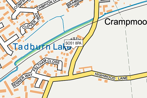 SO51 8PA map - OS OpenMap – Local (Ordnance Survey) SO51 8PA map - OS OpenMap – Local (Ordnance Survey)