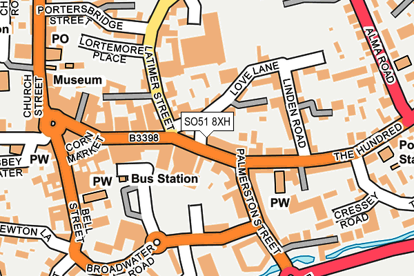 SO51 8XH map - OS OpenMap – Local (Ordnance Survey) SO51 8XH map - OS OpenMap – Local (Ordnance Survey)