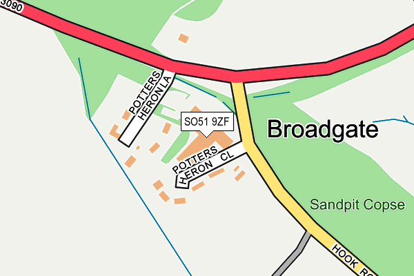 SO51 9ZF map - OS OpenMap – Local (Ordnance Survey) SO51 9ZF map - OS OpenMap – Local (Ordnance Survey)