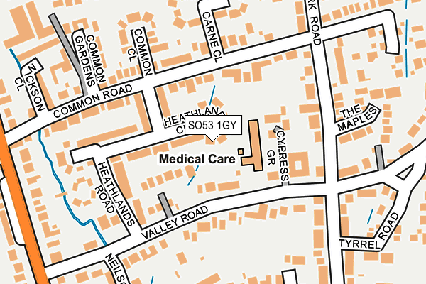 SO53 1GY map - OS OpenMap – Local (Ordnance Survey)