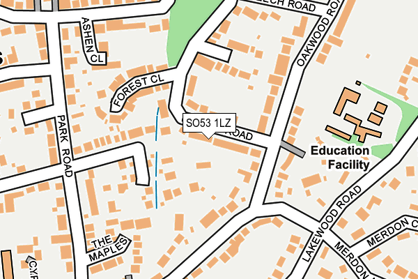 SO53 1LZ map - OS OpenMap – Local (Ordnance Survey) SO53 1LZ map - OS OpenMap – Local (Ordnance Survey)