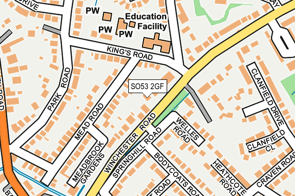 SO53 2GF map - OS OpenMap – Local (Ordnance Survey) SO53 2GF map - OS OpenMap – Local (Ordnance Survey)
