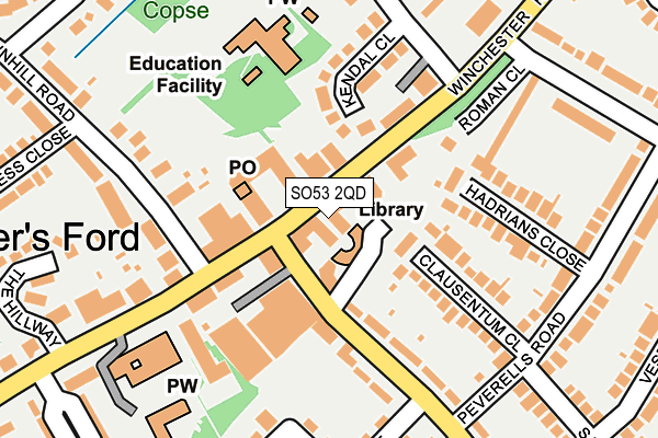SO53 2QD map - OS OpenMap – Local (Ordnance Survey) SO53 2QD map - OS OpenMap – Local (Ordnance Survey)