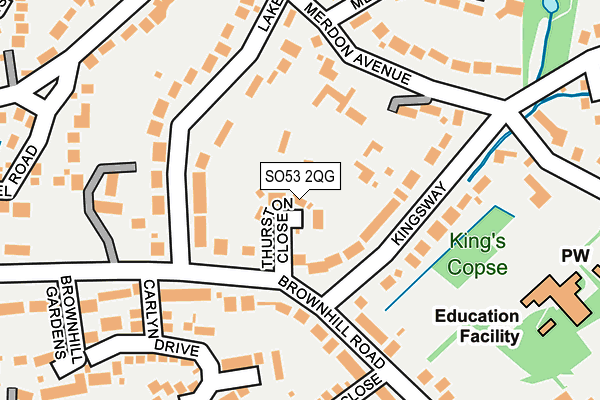 SO53 2QG map - OS OpenMap – Local (Ordnance Survey) SO53 2QG map - OS OpenMap – Local (Ordnance Survey)